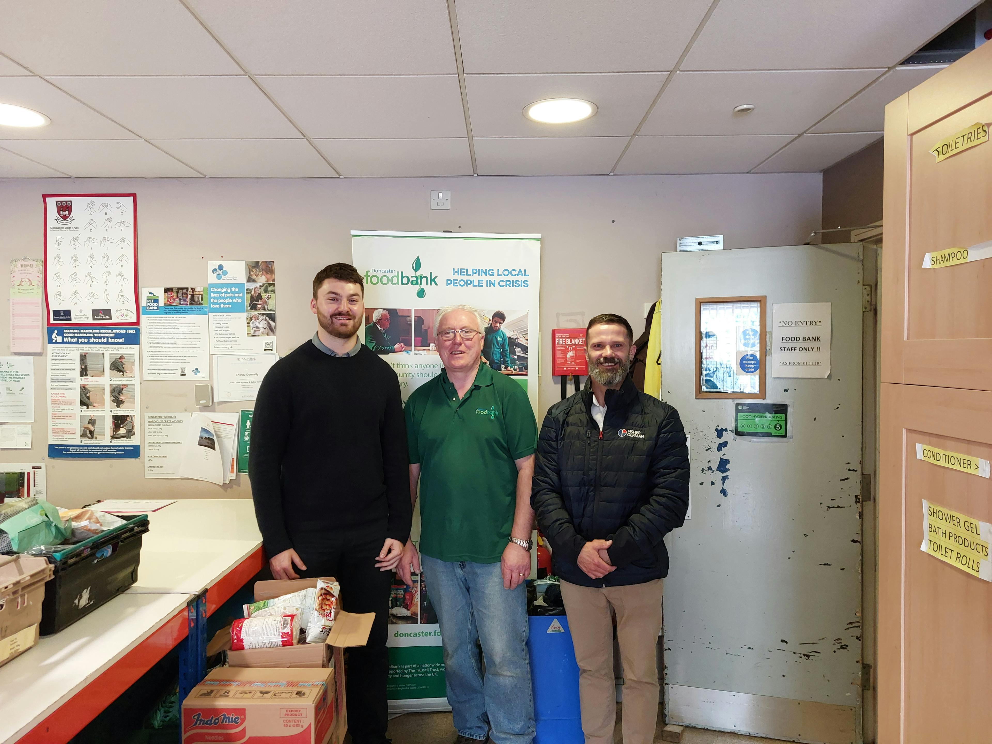 Mileway employees contributing to Doncaster Foodbank